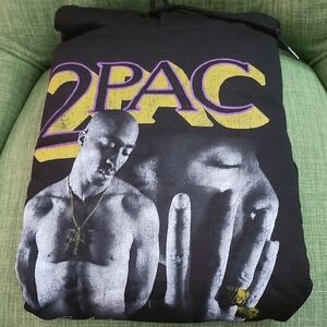 Black 2Pac Graphic Hoodie Tupac Shakur